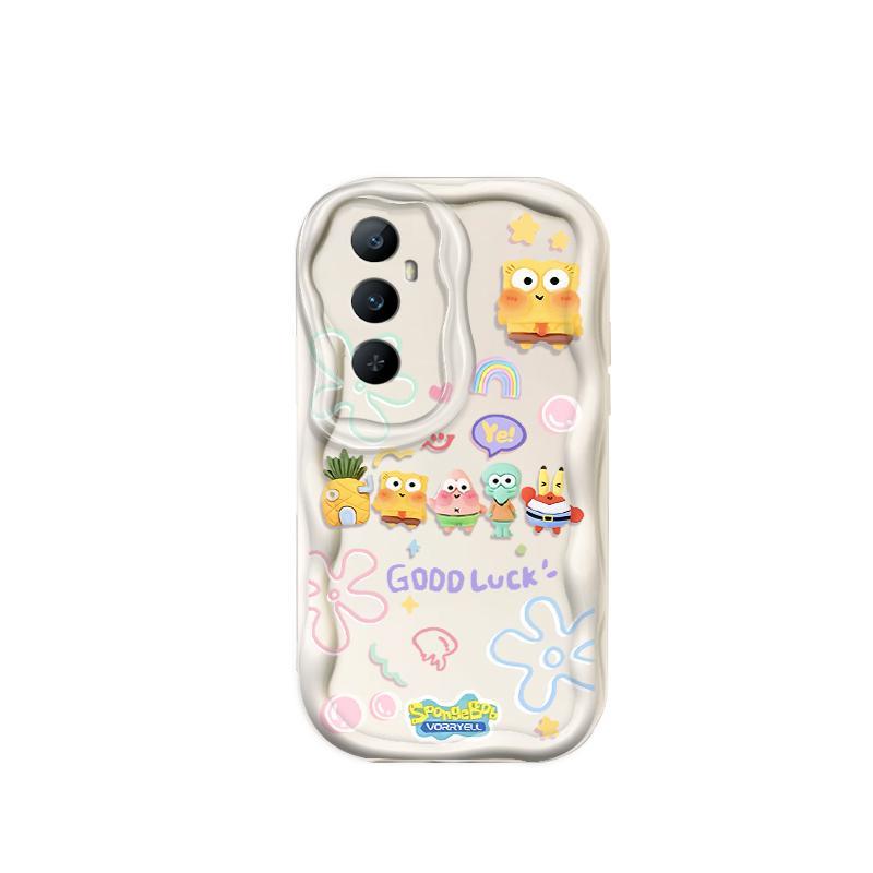 Thích hợp cho Realme C65 Bảo vệ 3D TPU mềm SpongeBob SquarePants Vỏ điện thoại chống sốc
