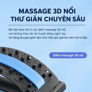 Dụng Cụ Kéo Giãn Cột Sống 4 Mức Độ, Khung Massage Lưng Thư Giãn Cơ, Hỗ Trợ Giảm Đau Mỏi Hiệu Quả