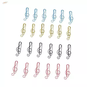 ZENZON 20 Cái / bộ Kẹp Giấy Hình Nhạc, Ghi Chú Âm Nhạc Kim Loại Ghi Chú Kẹp Giấy Kim Loại, Thư Mục Tập Tin Bền Đẹp Sáng Tạo Dễ Thương Giấy Ghi Chú Hình Giấy Kẹp Sách
