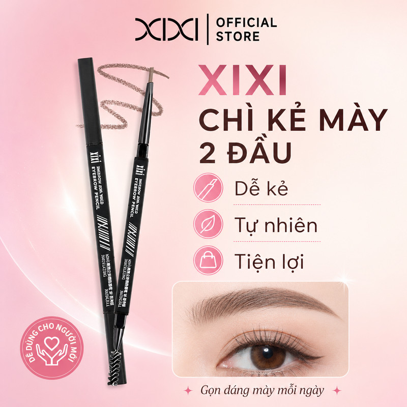 XIXI Chì Kẻ Mày 2 Đầu, Lên Màu Tự Nhiên, Dễ Kẻ Dáng Mày, Không Lem Lâu Trôi D695