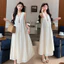 Đầm Vest thêu không tay mùa hè cho bà bầu