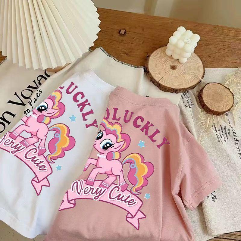 [Giảm giá 50%] My Little Pony Girl (80-140) Áo thun ngắn tay thời trang mặc ngoài thời trang phong cách mới mùa hè