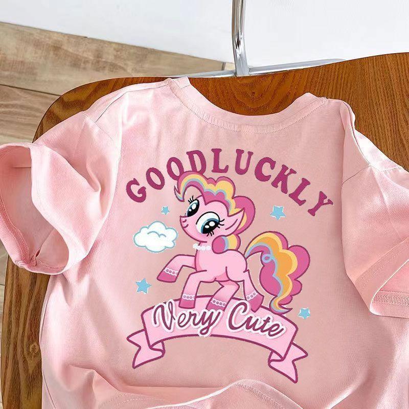 [Giảm giá 50%] My Little Pony Girl (80-140) Áo thun ngắn tay thời trang mặc ngoài thời trang phong cách mới mùa hè