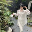 Áo khoác chống nắng nữ, Áo len Cardigan dài tay mỏng, Áo khoác ngoài voan dáng rộng