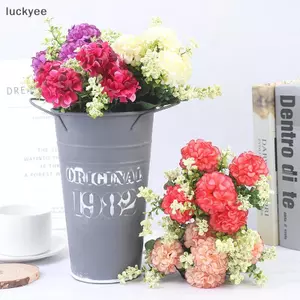 Luckyew 1 Bó Hoa 5 Đầu Hoa Cúc Lụa Hoa Nhân Tạo Giữ Hoa Trang Trí TQ