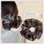 JRP Maill Kẻ Sọc Ren Tóc Scrunchies Dành Cho Nữ Cô Gái Đuôi Ngựa Giá Đỡ Dây Buộc Tóc Co Giãn Phụ Kiện Tóc JRP