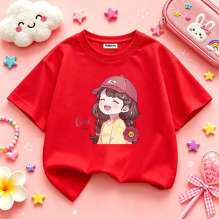 Áo thun bé gái ngắn tay  áo phông cotton cho bé in hình dễ thương siêu Hot