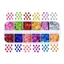 GILL Nail Art Sequins, 12 Lưới Laser Sáng Bóng Móng Tay Lấp Lánh Mảnh, Hình Chữ Nhật Hình Vuông Hình Ba Chiều Trang Trí Móng Tay Phụ Kiện Làm Móng Tay Pháp