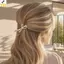 < YEI > Kẹp tóc kim loại nơ pha lê lấp lánh để tạo cảm giác thanh lịch và quyến rũ mới