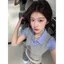 Áo sơ mi hai mảnh giả phong cách Hot Girl kiểu Mỹ phù hợp với mọi phong cách Slim-Fit Slimmer Look Top