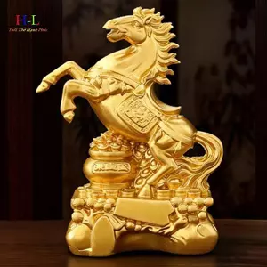 Tượng HL 2026 Năm Ngựa Phong Thủy Cung Hoàng Đạo Động Vật Điêu Khắc Đồ Chơi Ngộ nghĩnh Tài lộc Vật Trang Trí Cho Máy Tính Để Bàn Kệ Sách LMWU