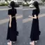 Váy ngắn tay không eo kiểu Pháp Hepburn Design Sense Mùa hè dành cho nữ Phong cách mới Ôm eo hẹp trông sang trọng hơn