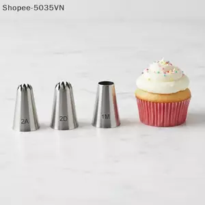 {AKIN} Bộ 5 Đầu Phun Bằng Thép Không Gỉ Cho Bánh Ngọt Bánh Fondant Trang Trí Món Tráng Miệng Đám Cưới {a}