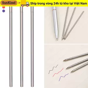 SUNKISSD 5 Cái / lô Bút Nạp Chữ Ký Văn Phòng Phẩm Viết Đồ Dùng Học Tập Phụ Kiện Thay Thế Đen Xanh Đỏ