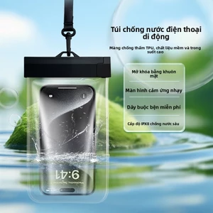 Túi chống nước điện thoại di động có thể chạm vào màn hình bơi lội đặc biệt trôi với ống thở bên bờ biển túi chống thấm nước treo cổ thâm nhập cao Vỏ điện thoại di động chống thấm nước