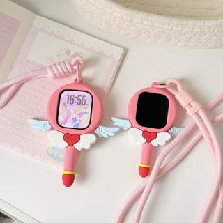 Ốp lưng đồng hồ silicon Magic Wand Thích hợp cho đồng hồ thông minh S11 10 9 8 ULTRA 7 6 5 4 SE 3 2 1 Kích thước 38mm40mm41mm42mm44mm45mm49mm
