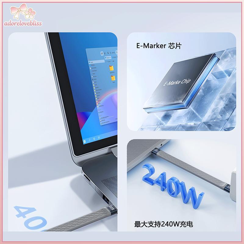 THÊM Cáp dữ liệu USB4 Thunderbolt 3 4 40Gbps USB C sang Type C Cáp ngắn 240W 8K60Hz cho 15 Pro Max SSD BSS