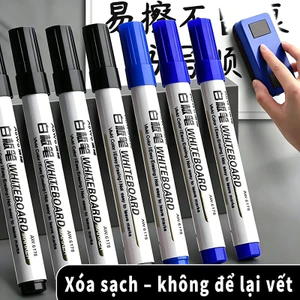 Bút Dạ Bảng Trắng Xóa Được Đa Màu – Ngòi Bền Viết Êm, Mực Đậm Nét Không Lem, Tiện Dụng Cho Văn Phòng