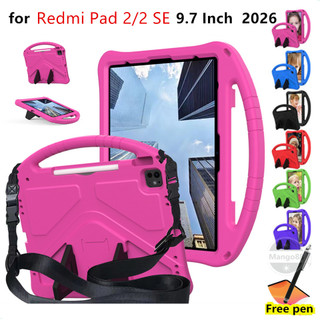 Ốp Lưng Cho Xiaomi Redmi Pad 2 9.7 Inch 2026 Redmi Pad 2 9.7 4G Xiaomi Poco Pad C1 9.7 2026 Dây Đeo EVA xốp Bảo Vệ Thân Thiện Với Trẻ Em Phụ Kiện Chống Sốc Vỏ Cầm Tay