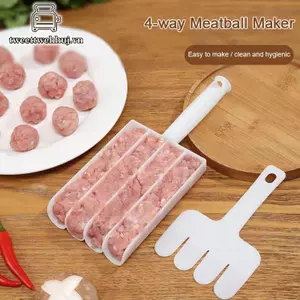 Tweehuj Creative Kitchen Máy làm thịt viên ba lần, Muỗng bóng thịt có máy làm bóng Spade, Máy làm thịt viên không gỉ VN