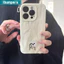 Ốp điện thoại đơn giản thẩm mỹ dễ thương Logo kỳ lạ cao cấp cho Iphone 17 16 15 14 12 13 11 Pro Max IP 7 8 Plus Iphon X XS XR Xs Max Làm dày mặt sau IP15 chống sốc