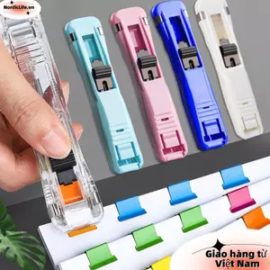 Dụng cụ đẩy kẹp NORDICLIFE, Kẹp đẩy tay bằng kim loại, Dụng cụ bấm tài liệu không dấu vết có thể tái sử dụng đơn giản