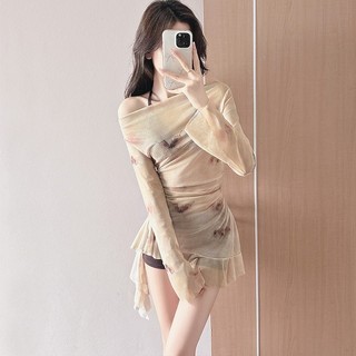 [Luni-Oder] Bộ Bikini Nữ 3 Mảnh Màu Cà Phê Tôn Dáng Kèm Áo Ngoài Sexy, Đồ Bơi Đi Biển Hot Trend Cao Cấp QC L1