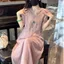 Vải Lanh Cotton Văn Học Phong Cách Trung Hoa Phong Cách Trung Hoa Công Nghiệp Nặng Thêu Cổ Chữ V Giữa Tay Đầm Tính Khí Retro Váy Nữ 5.26