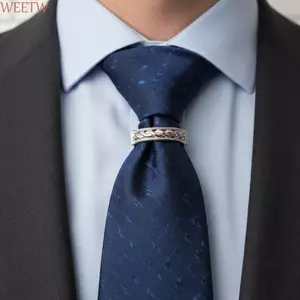 WEETW Twists Tie Clip, Áo Sơ Mi Tie Pin Mini Hình Chữ D Khóa, Phụ Kiện Thời Trang Cho Phù Hợp Với Sliver Cuff Liên Kết Thắt Nút Cố Định Đám Cưới