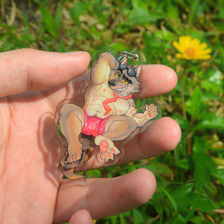 Furry Mr.WOLF - The Bad Guys - Mica Plastic 6cm Keychain
