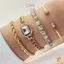 Vòng tay pha lê đính đá hình vuông có thể điều chỉnh Phụ kiện thời trang nữ cho các sự kiện trang trọng thông thường mới