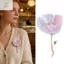 PPY Kim Loại Hoa Hồng Hình Pin Handmade Trâm Phụ Kiện Trang Phục Tôn Tạo