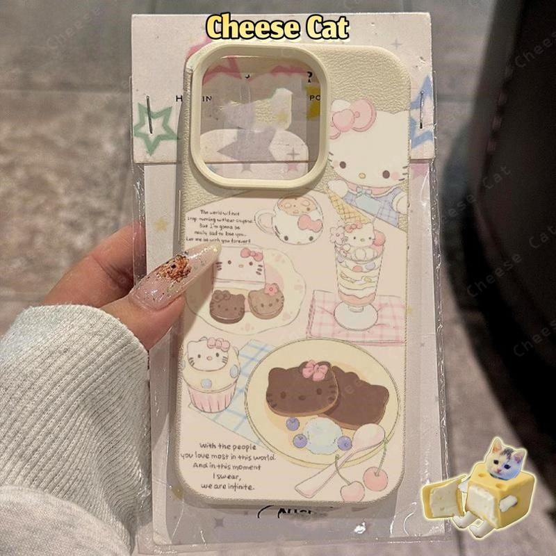 cho Kitty Ốp điện thoại Bánh ngọt cho iPhone 13 14 15 12 11 16 17 Pro Max 17 Air Xs Max XR X 7 8 Plus