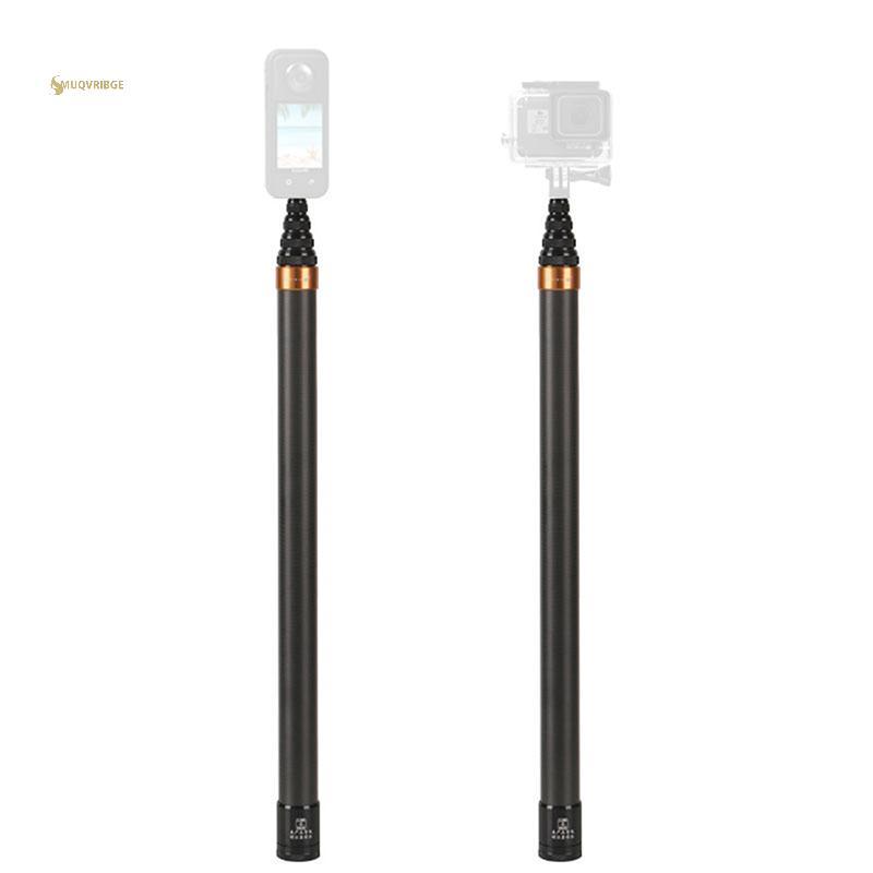 MUQV 3M Sợi Carbon Vô Hình Phiên Bản Mở Rộng Selfie Sti Có Thể Điều Chỉnh Cực Nối Dài Cho Máy Ảnh Toàn Cảnh Insta360 Camera Hành Động n