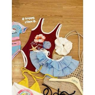 B9-[tomnaukids] Đồ bơi liền thân cho bé gái size từ 8-30Kg