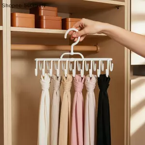 {AKIN} Móc treo quần áo có thể gập lại đa móc treo tủ quần áo chống trượt bền bỉ Ra cho thắt lưng Thắt lưng Khăn quàng cổ Sử dụng tủ quần áo tại nhà {a}