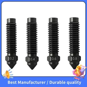 Bộ vòi phun thép cứng tốc độ cao (0,2 + 0,4 + 0,6 + 0,8MM) 4 chiếc cho phụ kiện máy in 3D bằng carbon cho phụ kiện máy in 3D