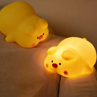 Đèn Ngủ Hình Heo Con, Đèn LED 7 Màu Đổi Màu, Mềm Mại, Không Lo Vỡ, Quà Sinh Nhật Cho Trẻ Em