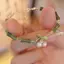 PNPIA- Nhẹ Sang Trọng Tre Khớp Đính Hạt Vòng Tay Nữ Vintage Phong Cách Trung Hoa sel Charm Vòng Tay Phụ Kiện Trang Sức Quà Tặng