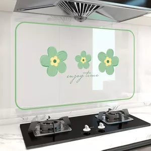Sáng Tạo Hoa Họa Tiết Nhà Bếp Chống Dầu Miếng Dán Phạm Vi Hood Bếp Tĩnh Không Keo Dán Tường Chống Thấm Nước Chịu Nhiệt Độ Cao Miếng Dán 26.3.22