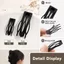 SMILE 2 Kẹp Tóc BB, Đen Mờ Mạnh Giữ Tóc Barrettes, Kim Loại Chống Trơn Trượt Ba Răng Bobby Chân Nữ Bé Gái
