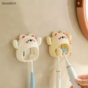 Giá đỡ bàn chải đánh răng hoạt hình Dễ thương Động vật vui nhộn Móc treo tường có cốc hút tường Phụ kiện trang trí phòng tắm Quà tặng cho trẻ em VN