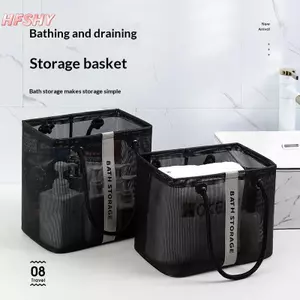 HFSHY Lớn 2in1 Lưới Thoát Nước Có Tay Cầm Di Động Sắp Xếp Bơi Cho Vệ Sinh Túi Bảo Quản VN