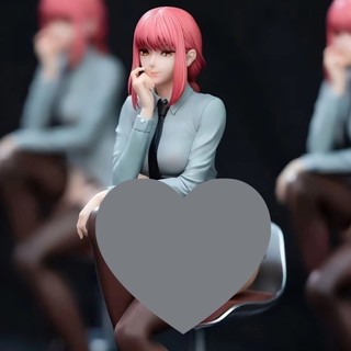 25cm Cưa Xích Người Bbgirl Makima Hình Ngồi Tư Thế PVC Hình