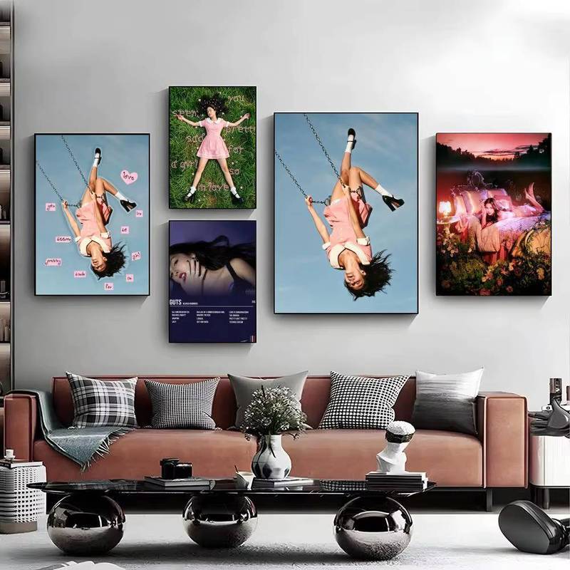 Ca sĩ nổi tiếng O-Olivia Rodrigo Poster Không Khung Tranh Canvas Cho Phòng Khách Bắc Âu Trang Trí Phòng Ngủ