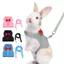 Dây xích dây nịt thỏ CAST, Áo nịt thỏ thoáng khí chống thoát hiểm, Dây xích đi bộ bằng vải Polyester có thể điều chỉnh kích thước cho thú cưng nhỏ Sử dụng