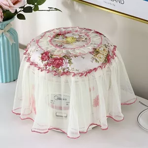 XYLBY14 Mục Vụ Tròn Nồi Cơm Điện Bao Đa Năng Đa Năng Khăn Vải Ren Hộ Gia Đình Nồi Cơm Bao Vải Chống Bụi Bao