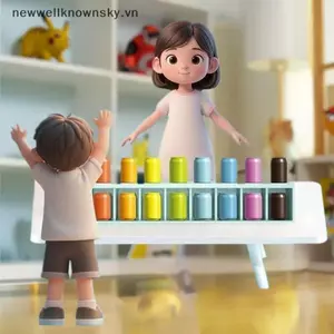 MỚI 1 Bộ Đồ Uống Để Uống Màu Phân Loại Màu Sắc Phù Hợp Với Phân Loại Montessori Giáo Dục Sớm Tư Duy Logic Trẻ Em Xếp Hình Đồ Chơi SKY