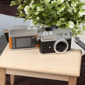 MỚI 1 Máy Ảnh Mini Mô Hình Nhà Búp Bê Thu Nhỏ Retro Camera Mô Hình Trang Trí Đồ Chơi Có Thể Tỏa Sáng SKY