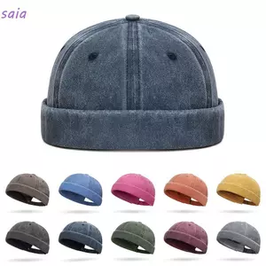 SAIA Beanies Mũ, Mũ Hip Hop Màu Trơn, Thời Trang Không Vành Cotton Có Thể Điều Chỉnh Chủ Nhà Mũ Nữ